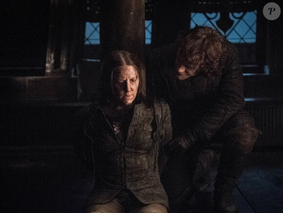 Gemma Whelan et Alfie Allen dans la saison 8 de "Game of Thrones". 2019. @Helen Sloan-HBO / The Hollywood Archive /Photoshot/ABACAPRESS.COM