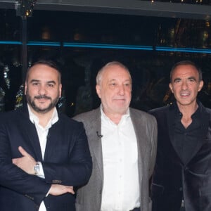 Exclusif - François Berléand, François-Xavier Demaison, Nikos Aliagas - Enregistrement de l'émission "Toute la musique qu'on aime", qui sera diffusée le 31 décembre sur TF1, sur la péniche "Crystal II" à Paris. Le 9 décembre 2019 © Cyril Moreau / Bestimage