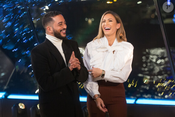 Exclusif - Slimane, Vitaa - Enregistrement de l'émission "Toute la musique qu'on aime", qui sera diffusée le 31 décembre sur TF1, sur la péniche "Crystal II" à Paris. Le 9 décembre 2019 © Cyril Moreau / Bestimage