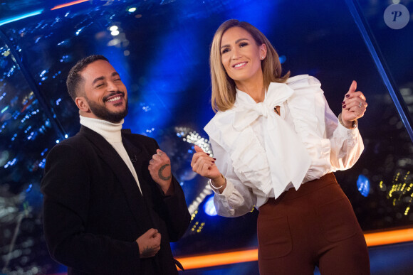 Exclusif  - Slimane, Vitaa - Enregistrement de l'émission "Toute la musique qu'on aime", qui sera diffusée le 31 décembre sur TF1, sur la péniche "Crystal II" à Paris. Le 9 décembre 2019 © Cyril Moreau / Bestimage