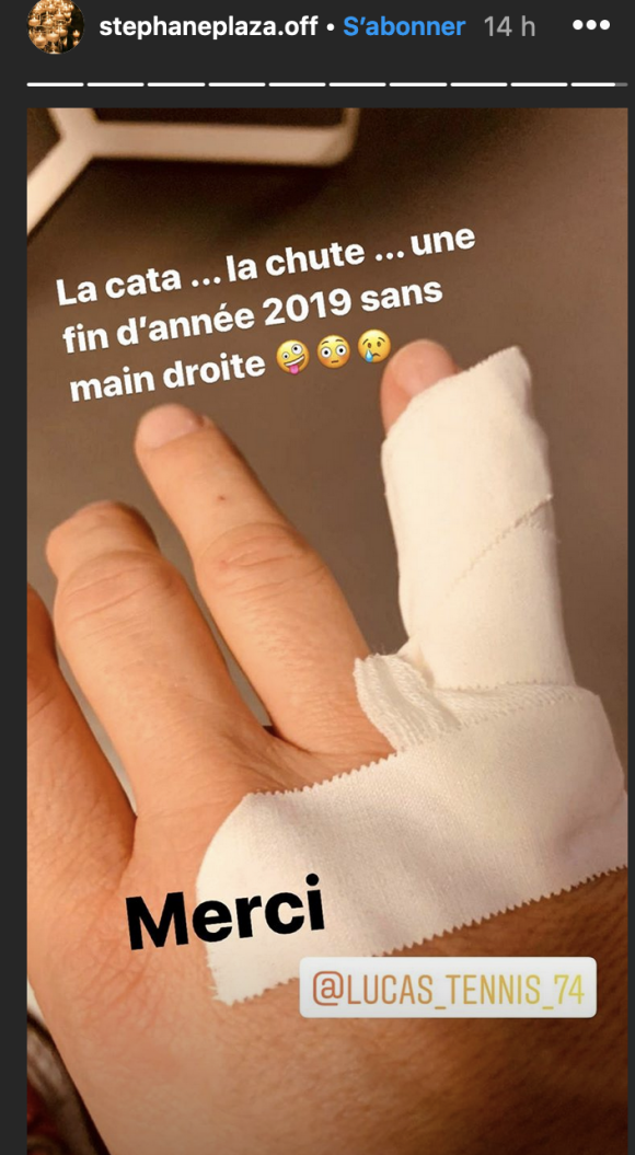 Stéphane Plaza dévoile sa blessure au tennis - Instagram, 30 décembre 2019