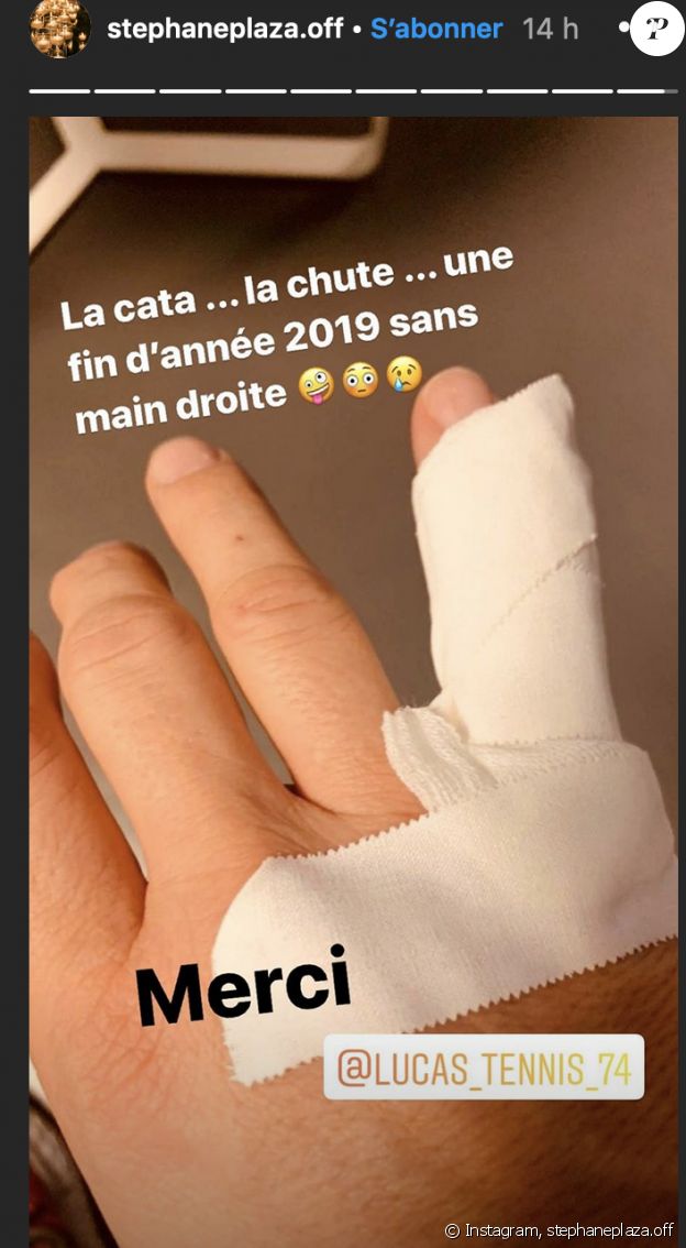 Stéphane Plaza dévoile sa blessure au tennis - Instagram, 30 décembre 2019