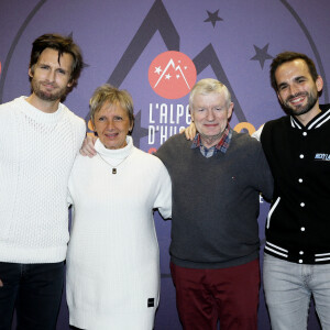 Philippe Lacheau avec ses parents Huguette et Gérard, et son frère Pierre - 22ème Festival International du Film de Comédie de l'Alpe d'Huez, le 18 janvier 2019. © Dominique Jacovides/Bestimage