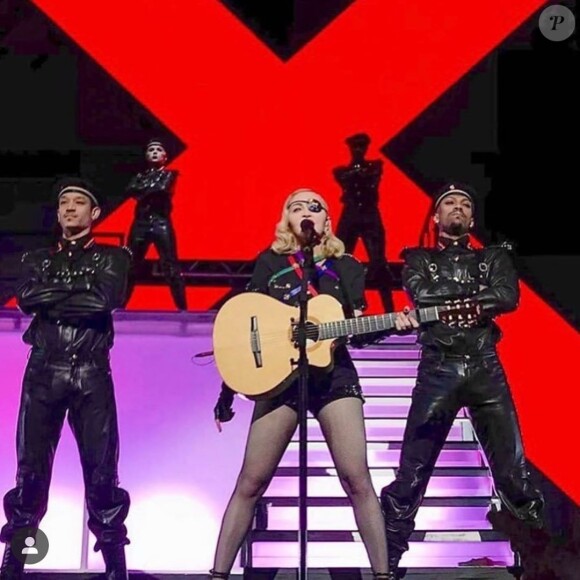 Madonna et son compagnon Ahlamalik Williams lors de la tournée MadameX Tour