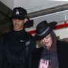 Madonna à la sortie de la Howard Gilman Opera House avec Ahlamalik Williams après la dernière représentation de sa tournée "Madame X Tour" à Brooklyn, New York, le 13 octobre 2019.