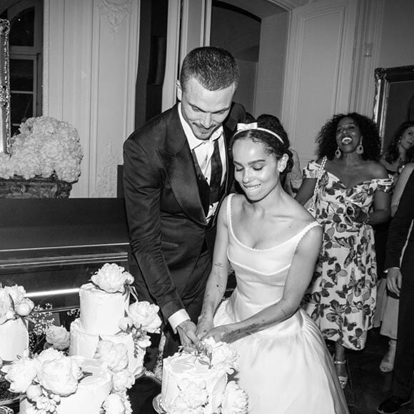 Les photos du mariage de Zoë Kravitz et Karl Glusman célébré à Paris, le 29 juin 2019.