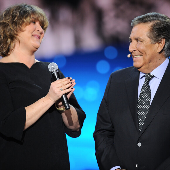 Exclusif - Jean-Pierre Foucault et sa fille Virginie Foucault - Surprises - Enregistrement de l'émission "La Chanson secrète 4", qui sera diffusée le 4 janvier 2020 sur TF1, à Paris. Le 17 décembre 2019 © Gaffiot-Perusseau / Bestimage