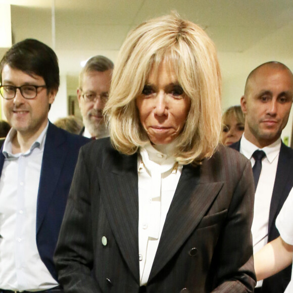 Brigitte Macron (Présidente de la Fondation Hôpitaux de Paris-Hôpitaux de France), Didier Deschamps, parrain de l'opération Pièces Jaunes 2020 lors du lancement de la 31ème édition de l'opération Pièce Jaunes au Centre Hospitalier Régional d'Orléans le 8 janvier 2020. © Dominique Jacovides / Bestimage