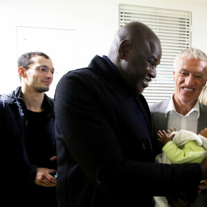 Brigitte Macron (Présidente de la Fondation Hôpitaux de Paris-Hôpitaux de France), Didier Deschamps, parrain de l'opération Pièces Jaunes 2020 lors du lancement de la 31ème édition de l'opération Pièce Jaunes au Centre Hospitalier Régional d'Orléans le 8 janvier 2020. © Dominique Jacovides / Bestimage