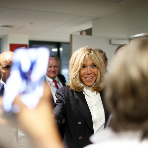 Brigitte Macron (Présidente de la Fondation Hôpitaux de Paris-Hôpitaux de France) lors du lancement de la 31ème édition de l'opération Pièce Jaunes au Centre Hospitalier Régional d'Orléans le 8 janvier 2020. © Dominique Jacovides / Bestimage