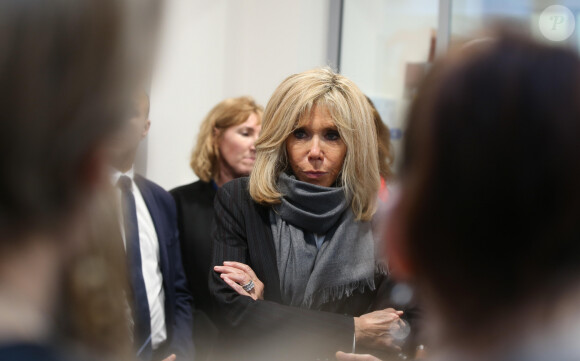 Brigitte Macron (Présidente de la Fondation Hôpitaux de Paris-Hôpitaux de France) lors du lancement de la 31ème édition de l'opération Pièce Jaunes au Centre Hospitalier Régional d'Orléans le 8 janvier 2020. © Dominique Jacovides / Bestimage
