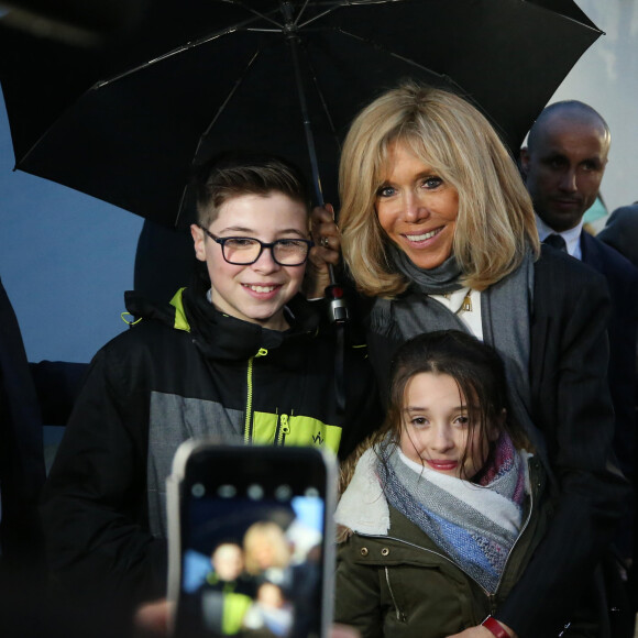 Brigitte Macron (Présidente de la Fondation Hôpitaux de Paris-Hôpitaux de France) lors du lancement de la 31ème édition de l'opération Pièce Jaunes au Centre Hospitalier Régional d'Orléans le 8 janvier 2020. © Dominique Jacovides / Bestimage