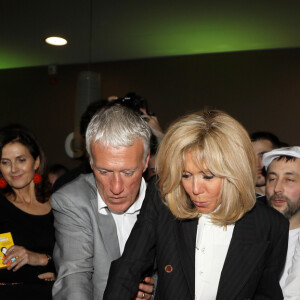 Brigitte Macron (Présidente de la Fondation Hôpitaux de Paris-Hôpitaux de France) et Didier Deschamps, parrain de l'opération Pièces Jaunes 2020 lors du lancement de la 31ème édition de l'opération Pièce Jaunes au Centre Hospitalier Régional d'Orléans le 8 janvier 2020. © Dominique Jacovides / Bestimage