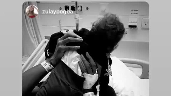 Maria Pogba a publié une vidéo de son mari Paul Pogba à l'hôpital, partageant un gros câlin avec leur fils le 8 janvier 2020.