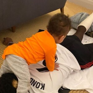 Paul Pogba a entamé sa rééductaion de la cheville et son fils s'en mêle. Photo publiée sur Instagram le 8 janvier 2020.