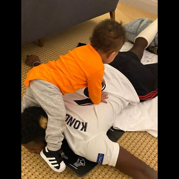 Paul Pogba a entamé sa rééductaion de la cheville et son fils s'en mêle. Photo publiée sur Instagram le 8 janvier 2020.