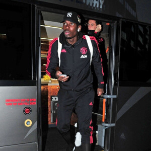 Exclusif - Paul Pogba arrive à l'hôtel "West London" à Londres, le 19 octobre 2018.