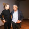 Exclusif - Jean-Marie Périer et Julie Andrieu au théâtre du Rond Point pour une représentation de son spectacle "Flashback" à Paris le 28 janvier 2019. © Frédéric Maligne / Bestimage