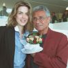 Julie Andrieu et Jean-Marie Perrier - Les champagnes Gosset réunissent les stars le 21 mai 2002. "
