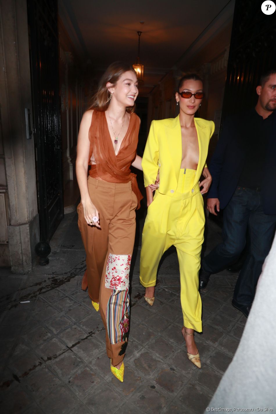 Gigi Hadid et sa soeur Bella Hadid à Paris, le 28 septembre 2019