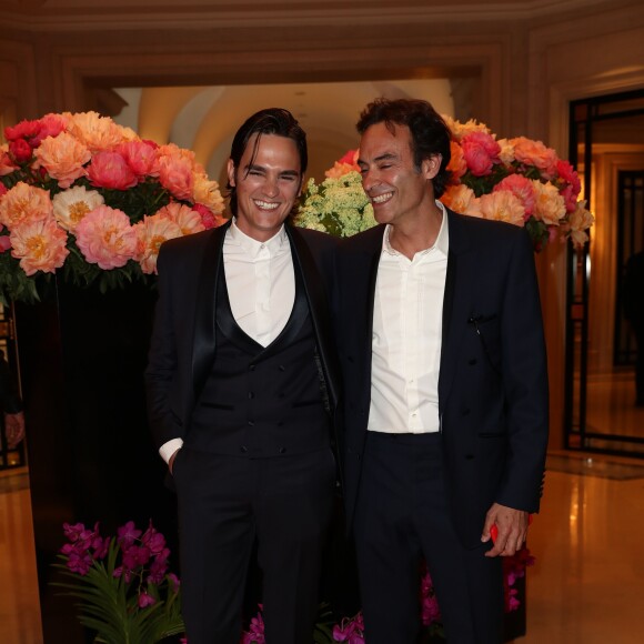 Exclusif - Anthony Delon avec son frère Alain-Fabien Delon au cocktail de la 10ème édition du "Global Gift Gala" à l'hôtel Four Seasons George V à Paris, le 3 juin 2019. © Cyril Moreau/Global Gift Foundation/Bestimage