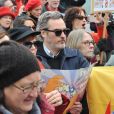 Susan Sarandon, Joaquin Phoenix - Les people marchent pour le climat à Washington le 10 janvier 2020.