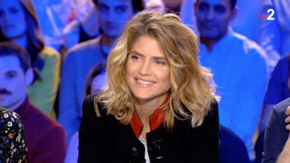 Alice Taglioni confirme être maman pour la troisième fois sur le plateau de "On n'est pas couché" sur France 2. Le 11 janvier 2020.