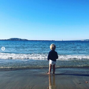 Elodie Varlet est allée à la plage avec ses fils Marcus (5 ans) et Solal (2 ans). Marseille, janvier 2020.