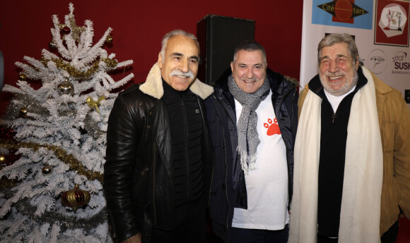 Mansour Bahrami, Jean-Marie Bigard et Jean-Pierre Castaldi assistent à la soirée du 21ème arbre de Noël de l'association "Citéstars" au cirque Phénix en présence de 150 enfants défavorisés à Paris, le 12 janvier 2020. © Cédric Perrin/Bestimage