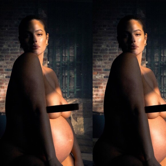 Ashley Graham pose nue (et très enceinte) sur Instagram, le mercredi 15 janvier 2020.