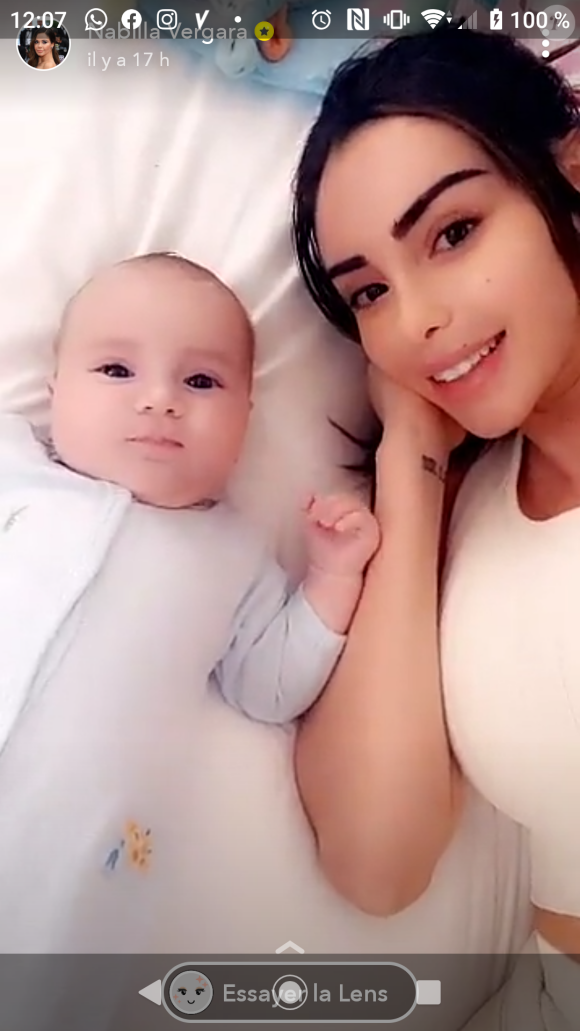 Nabilla Benattia maman fière de Milann, Snapchat, le 16 janvier 2020