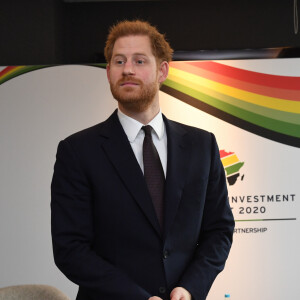 Le prince Harry, duc de Sussex lors du sommet Royaume-Uni-Afrique sur les investissements à l'hôtel Intercontinental à Londres le 20 janvier 2020.