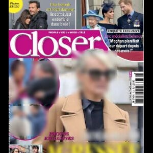 Couverture du magazine "Closer"en kiosques vendredi 17 janvier