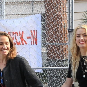 Amber Heard et sa compagne Bianca Butti lors de la "Women's March" à Los Angeles, le 18 janvier 2020.