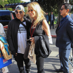 Rosanna Arquette lors de la "Women's March" à Los Angeles, le 18 janvier 2020.