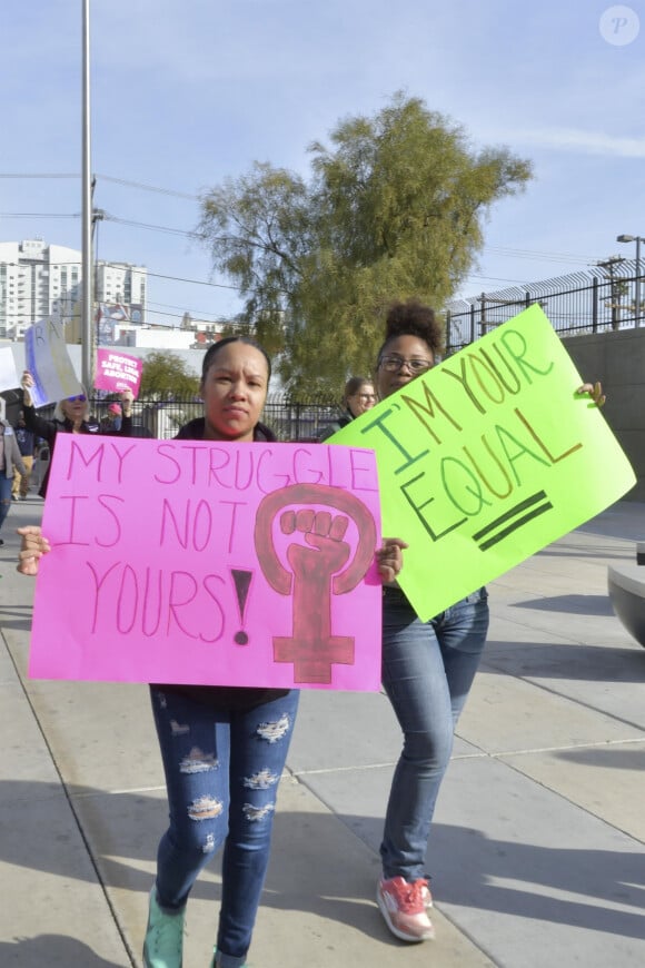 Illustrations de la "Women's March" à Las Vegas, le 18 janvier 2020.