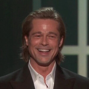 Brad Pitt lors de son discours aux SAG Awards le 19 janvier 2020 à Los Angeles.