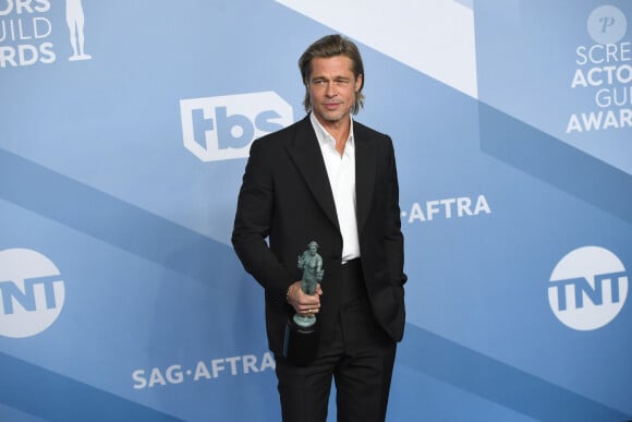 Brad Pitt à la 26ème cérémonie annuelle des "Screen Actors Guild Awards" à Los Angeles, le 19 janvier 2020.