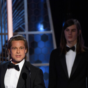 Brad Pitt lors de la cérémonie de la 77ème édition des "Golden Globes Awards" à Los Angeles, le 5 janvier 2020.