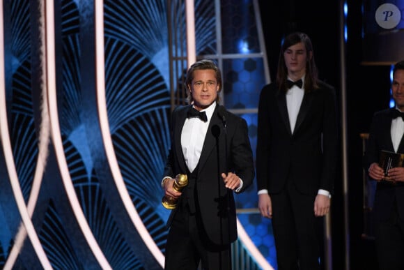 Brad Pitt lors de la cérémonie de la 77ème édition des "Golden Globes Awards" à Los Angeles, le 5 janvier 2020.