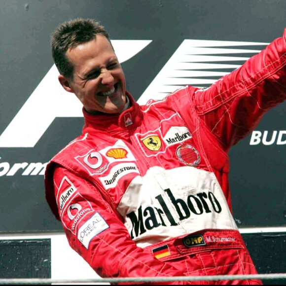 Michael Schumacher remporte le Grand Prix de Hongrie le 16 août 2004.