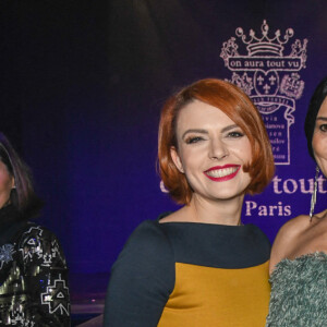 Élodie Frégé et Sylvie Ortega Munos assistent au défilé On Aura Tout Vu, collection Haute Couture printemps-été 2020 au Paradis Latin. Paris, le 20 janvier 2020.