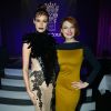 Maëva Coucke et Élodie Frégé assistent au défilé On Aura Tout Vu, collection Haute Couture printemps-été 2020 au Paradis Latin. Paris, le 20 janvier 2020.