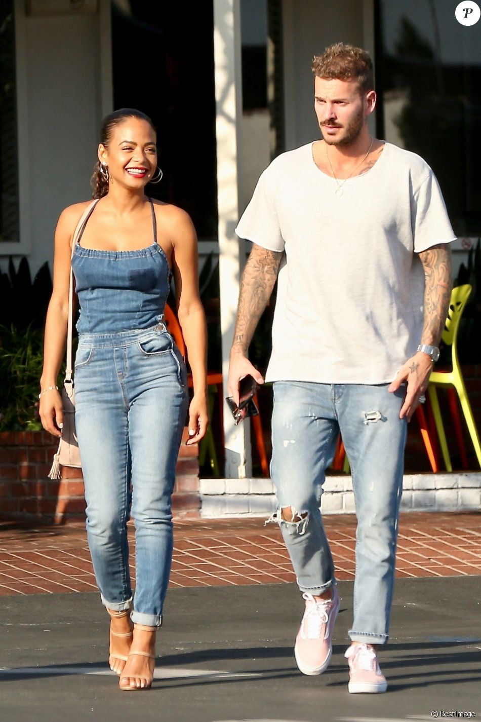 Matt Pokora Et Sa Compagne Christina Milian Sont All s D jeuner En 