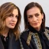 Sveva Alviti et Nieves Alvarez assistent au défilé Elie Saab, collection Haute Couture printemps-été 2020 au Grand Palais. Paris, le 22 janvier 2020.