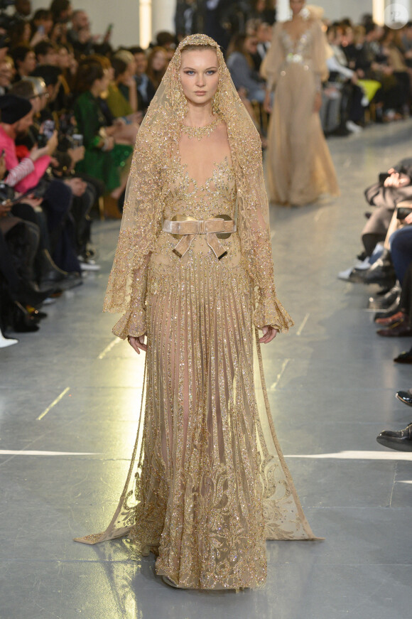 Défilé Elie Saab, collection Haute Couture printemps-été 2020 au Grand Palais. Paris, le 22 janvier 2020.