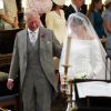 Le prince Charles, prince de Galles et Meghan Markle, duchesse de Sussex - Cérémonie de mariage du prince Harry et de Meghan Markle en la chapelle Saint-George au château de Windsor, Royaume Uni, le 19 mai 2018.