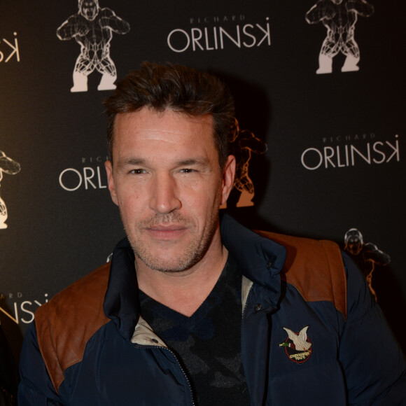 Exclusif - Benjamin Castaldi - Cocktail d'inauguration de la première galerie Pop Art Concept store entièrement dédié aux oeuvres de Richard Orlinski à Paris, France, le 23 novembre 2017. © Rachid Bellak/Bestimage