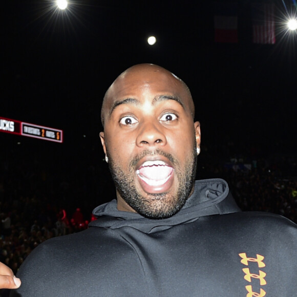 Teddy Riner assiste au NBA Game Paris 2020 opposant les Milwaukee Bucks et les Charlotte Hornets à l'AccorHotels Arena. Paris, le 24 janvier 2020. © Veeren / Bestimage