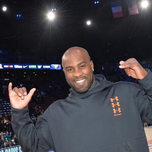 Teddy Riner assiste au NBA Game Paris 2020 opposant les Milwaukee Bucks et les Charlotte Hornets à l'AccorHotels Arena. Paris, le 24 janvier 2020. © Veeren / Bestimage